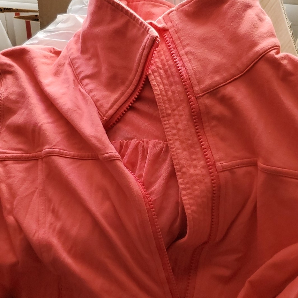 Lululemon Pink and long sleeve sheer top